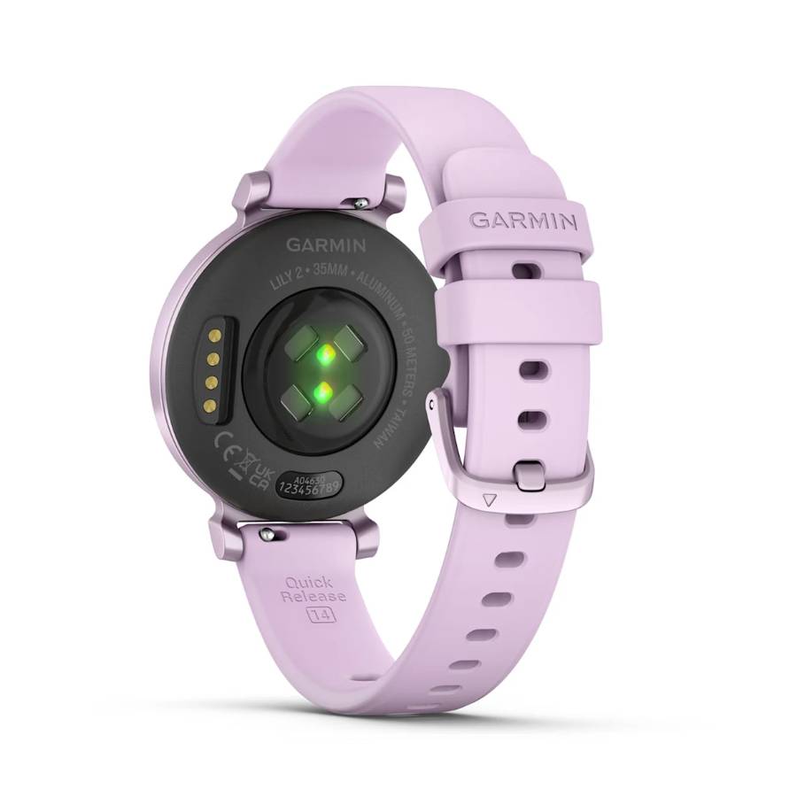 Additional view 2 of Montre intelligente Lily 2 - Lilas métallisé avec bracelet en silicone lilas