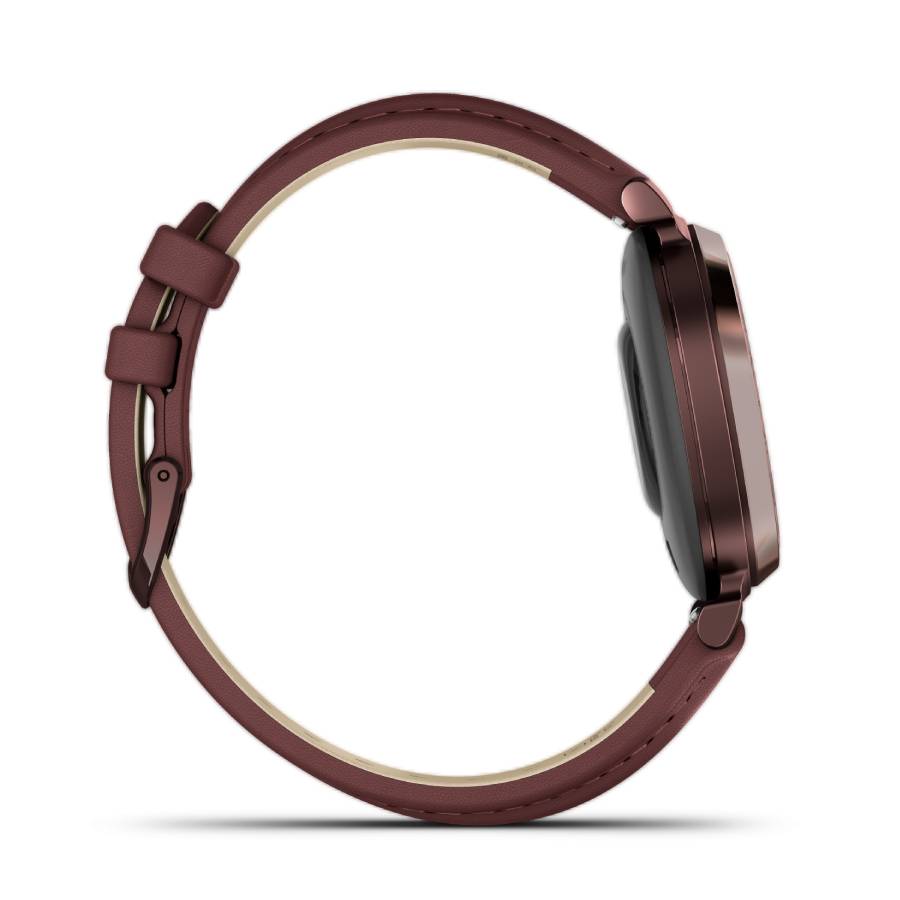 Additional view 1 of Montre intelligente Lily 2 Classic avec bracelet en cuir - Bronze foncée / Acajou