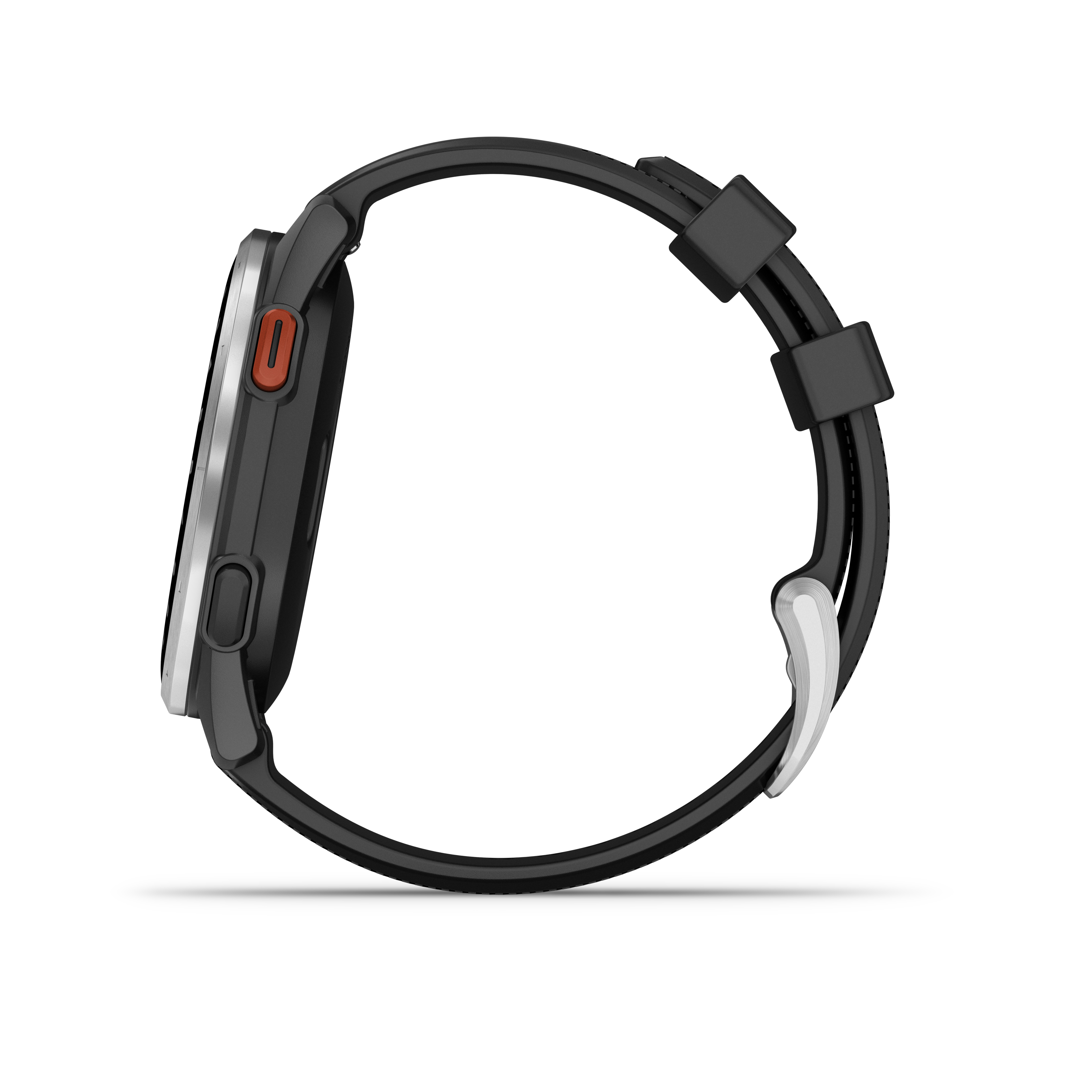 Additional view 1 of Approach S44 - Facette en aluminium argenté avec bracelet en silicone noir