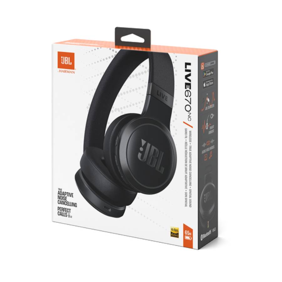 Additional view 2 of Écouteurs supra-auriculaires sans fil avec véritable suppression adaptative du bruit - Noir