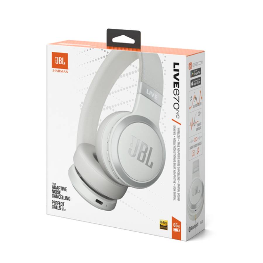 Additional view 2 of Écouteurs supra-auriculaires sans fil avec véritable suppression adaptative du bruit - Blanc