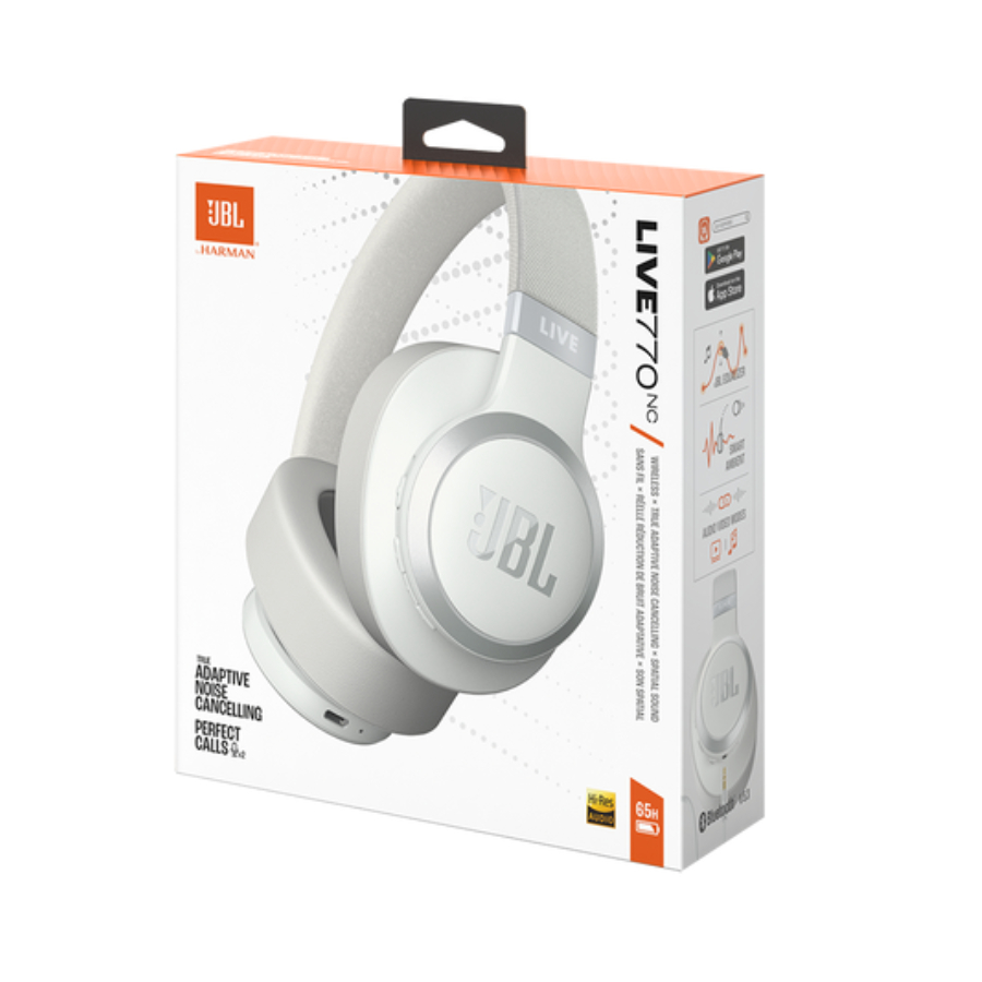 Additional view 2 of Écouteurs supra-auriculaires sans fil avec véritable suppression adaptative du bruit Live 770NC - Blanc