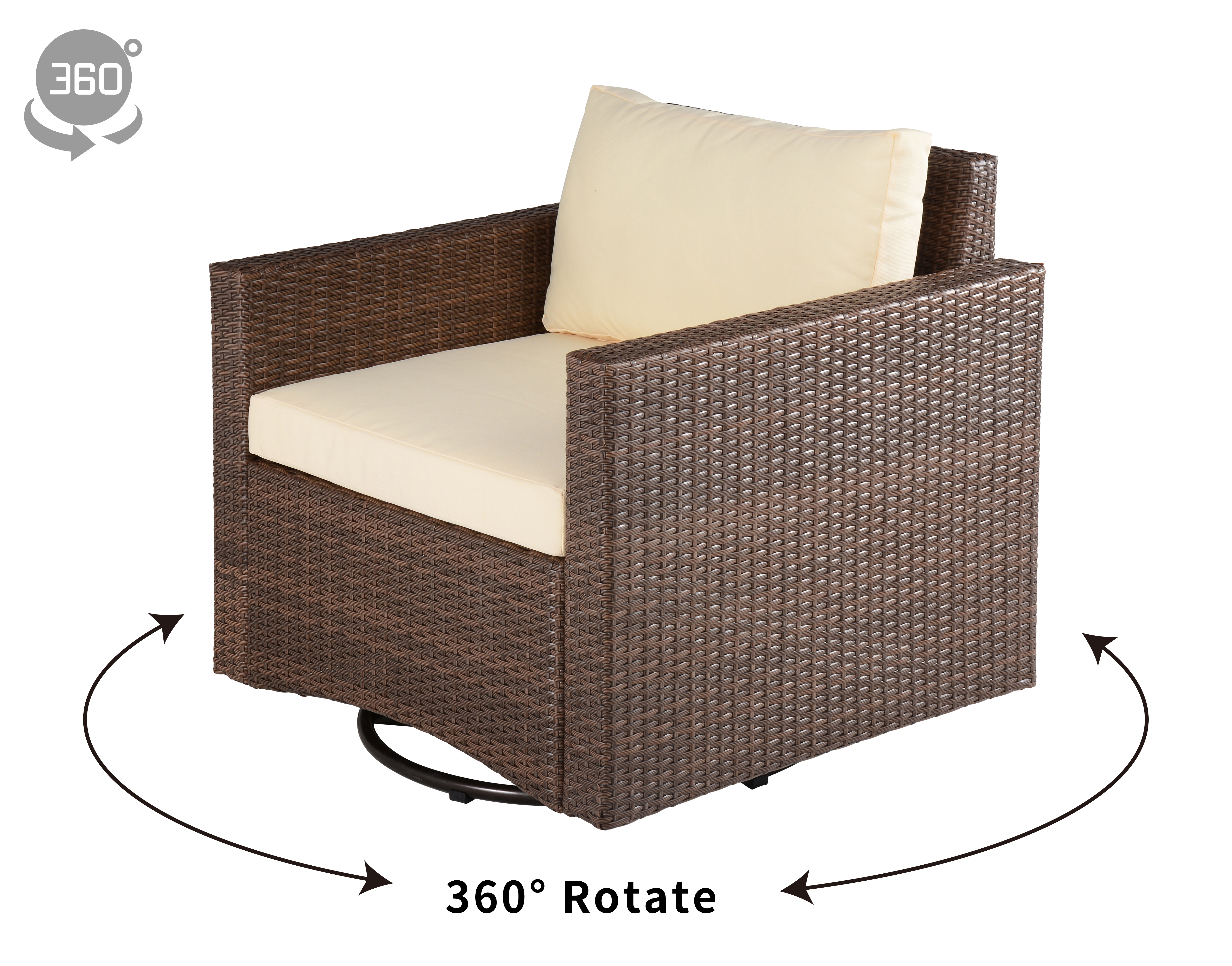 Additional view 4 of Studio Shine Collection 1 sectional sofa, 1 Arm Chair, 1 Ottoman, 1 Swivel Chair and 1 Coffee Table