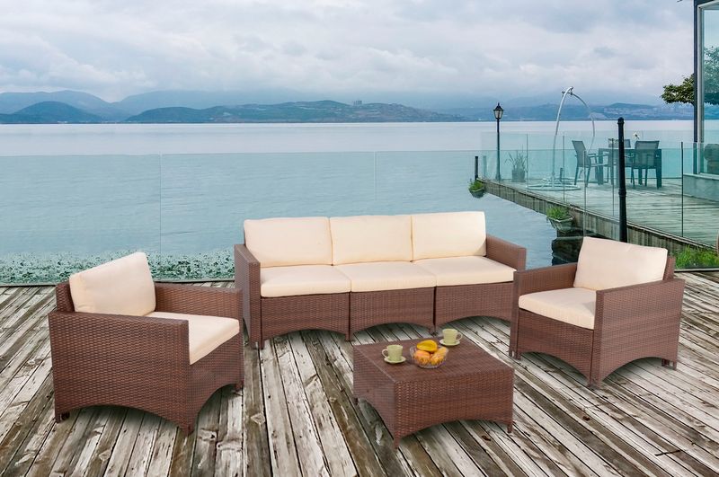 Additional view 2 of Ensemble de conversation modulaire avec canapé 3 places Collection Studio Shine
