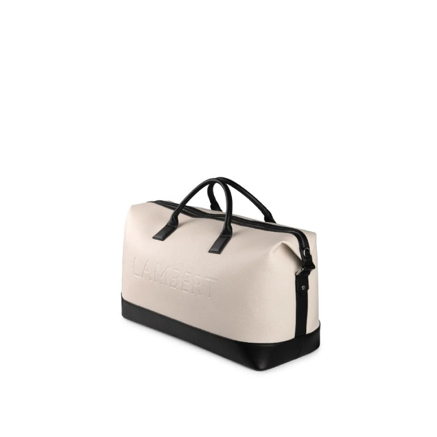 Additional view 2 of Sac de voyage fourre-tout en cuir vegan recyclé Le June - Oyster