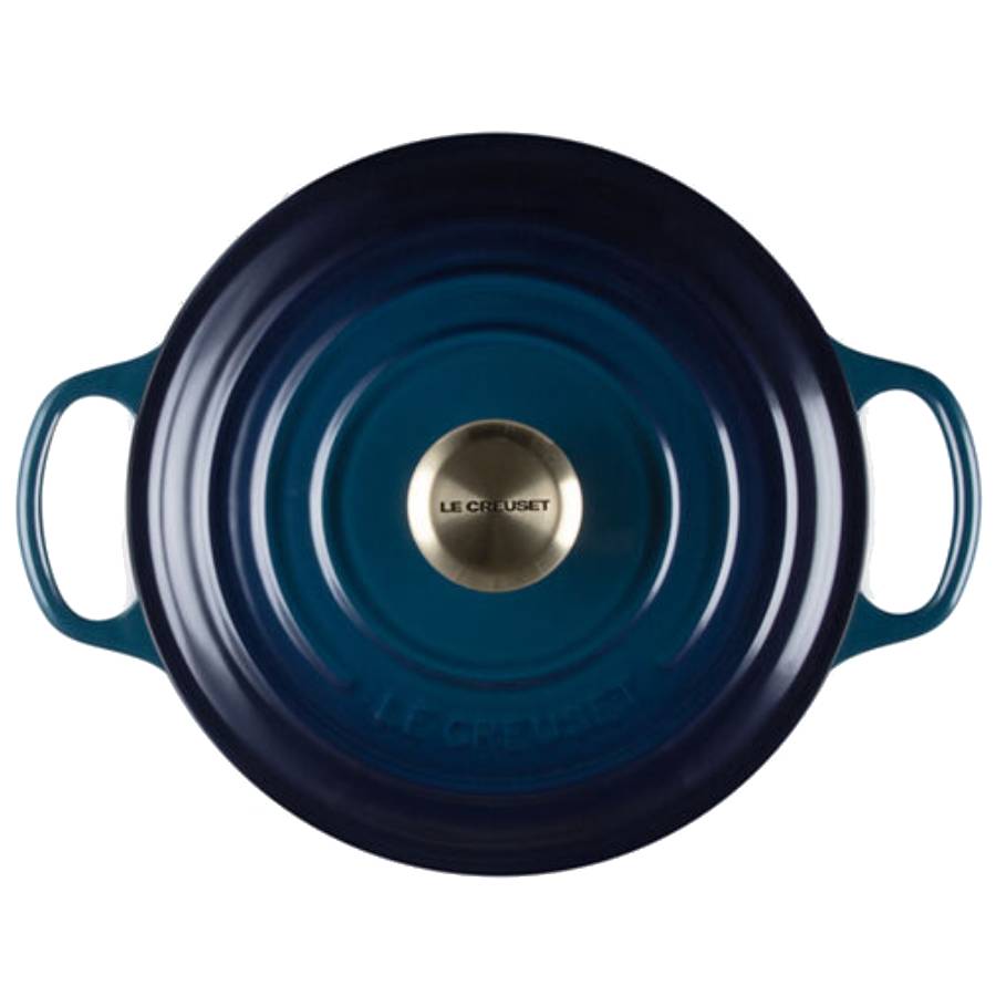 Additional view 3 of Four rond en fonte avec bouton doré - Agave - 4,2 L