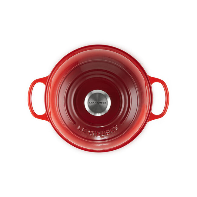 Additional view 2 of Signature 24 cm Cocotte à pain avec bouton en acier inoxydable - Cerise