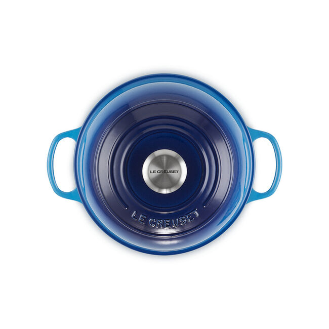Additional view 2 of Signature 24 cm Cocotte à pain avec bouton en acier inoxydable - Bleuet