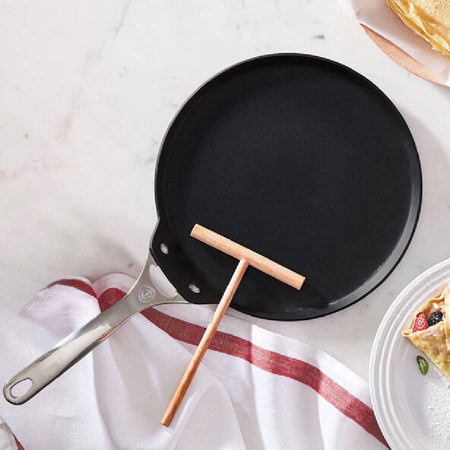 Additional view 2 of TNS PRO 28 cm Crêpière avec râteau