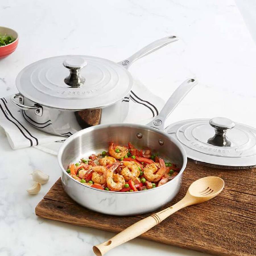 Additional view 1 of Stainless Steel 4.3 L Sauté Pan with Lid and Helper Handle