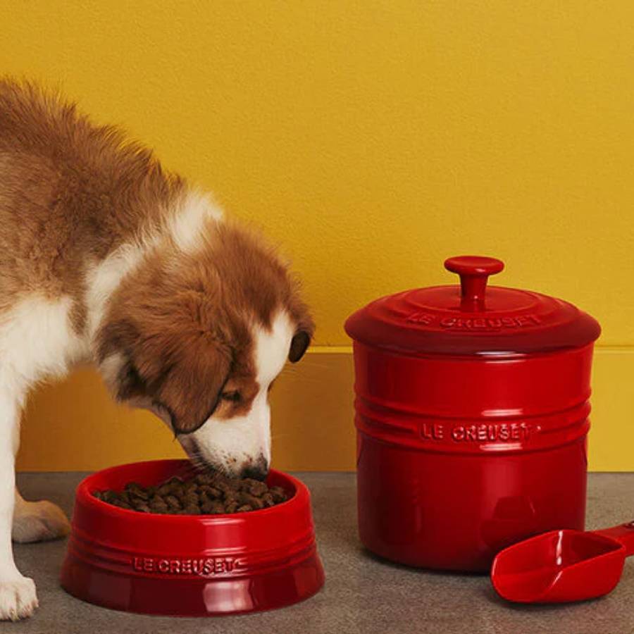 Additional view 5 of Ensemble récipient classique pour aliments pour animaux de 2,3 L, cuillère doseuse et gamelle - Cerise
