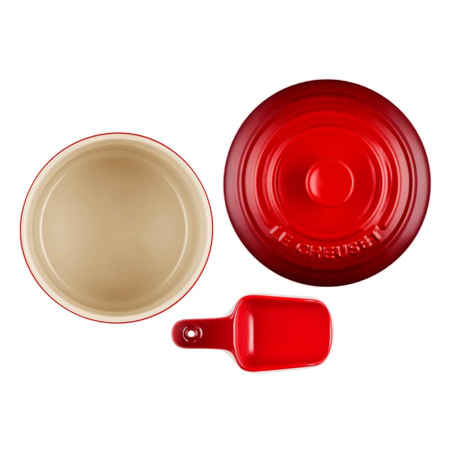 Additional view 2 of Ensemble récipient classique pour aliments pour animaux de 2,3 L, cuillère doseuse et gamelle - Cerise
