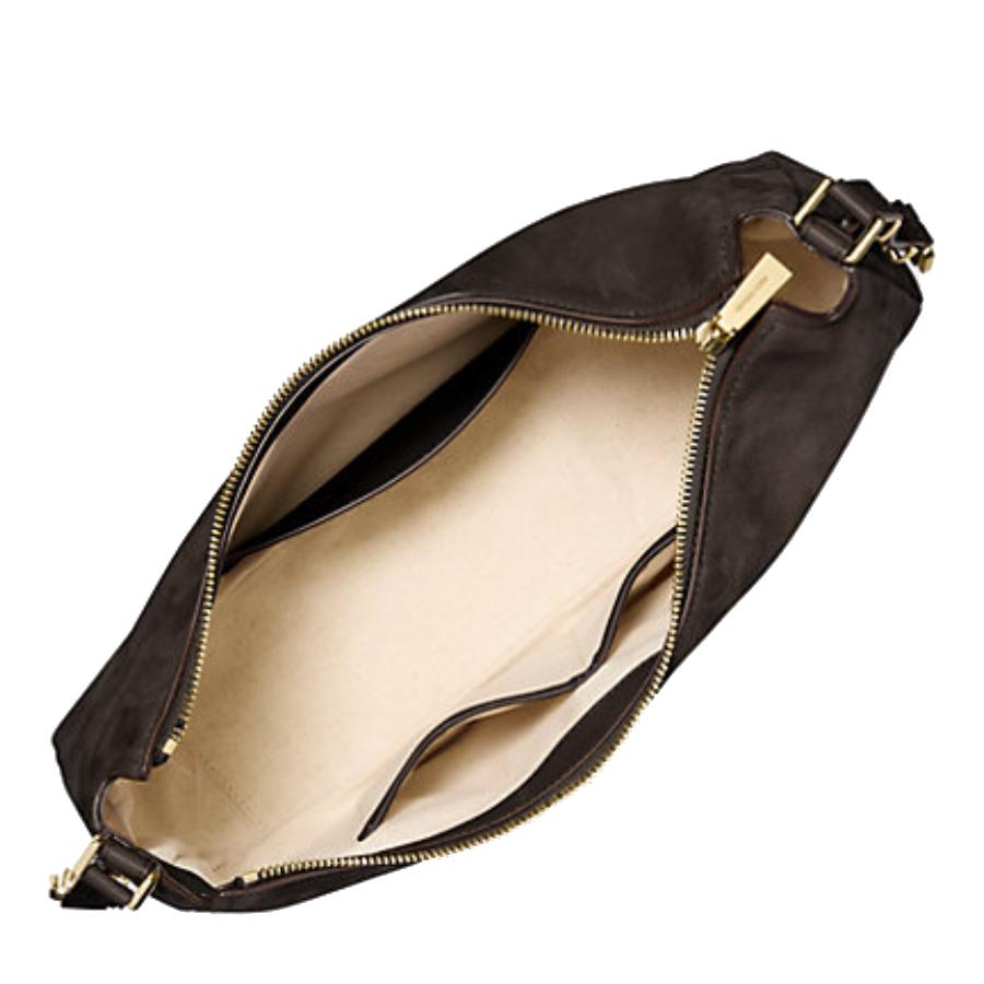 Additional view 1 of Sac à bandoulière convertible Nolita en nubuck - Chocolat - Moyen