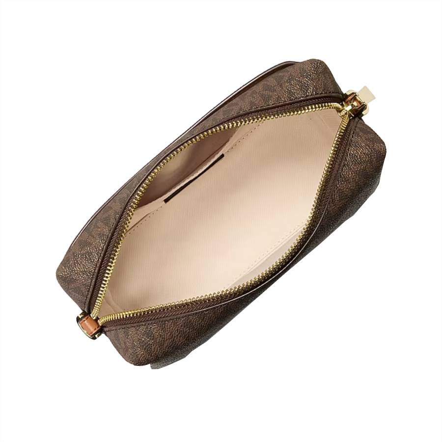 Additional view 1 of Bryant Small Chain Signature Canvas Crossbody - Brown/Acorn