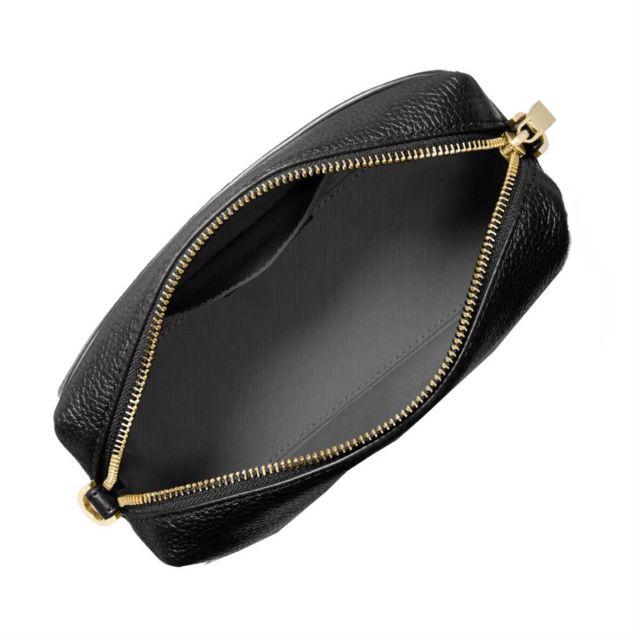 Additional view 2 of Bryant Small Pebbled Leather Crossbody Bag - Black