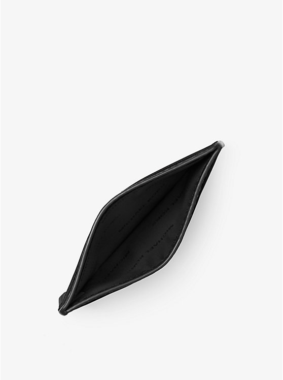 Additional view 1 of Porte-cartes en cuir grainé Mercer - Noir