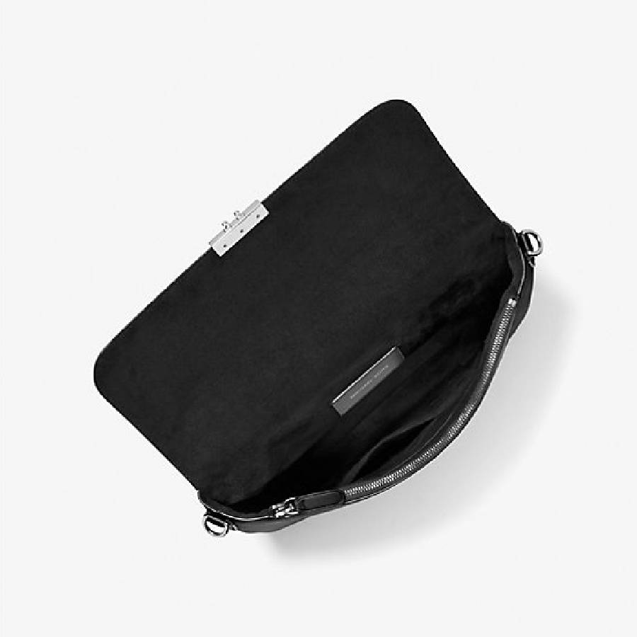 Additional view 1 of Porte-documents en cuir grainé Hudson - Noir