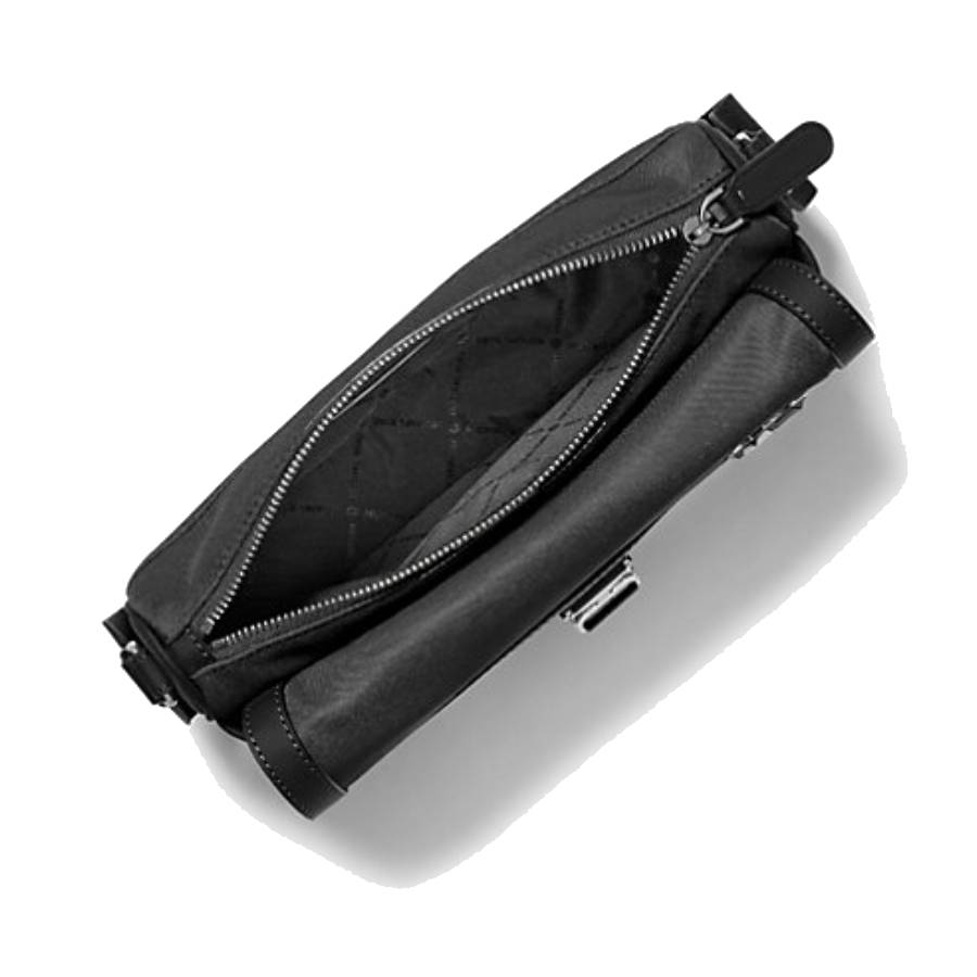 Additional view 1 of Sac messager Eli Aviator à rabat avec pochette - Noir