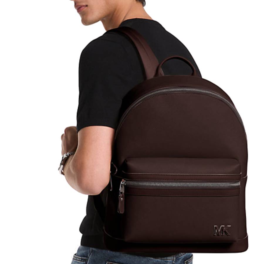 Additional view 2 of Sac à dos Edison en cuir - Chocolat