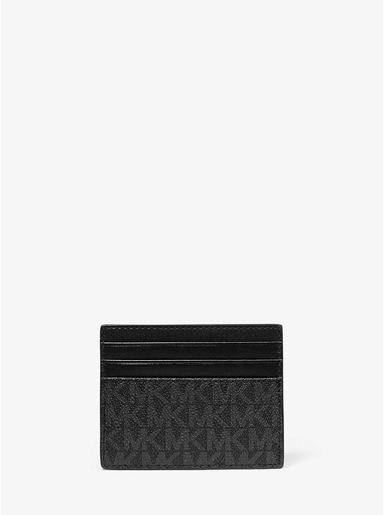 Additional view 1 of Porte-cartes Greyson à logo - Noir - Grand