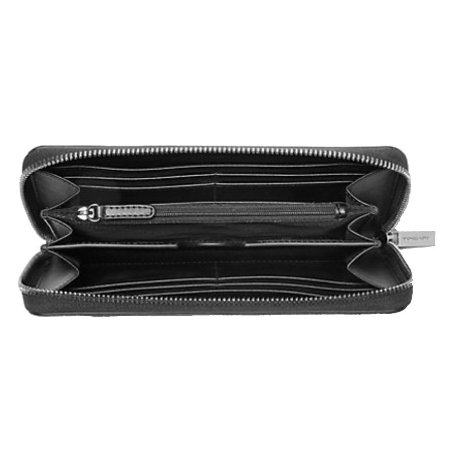 Additional view 1 of Portefeuille à fermeture éclair Greyson Signature Logo - Noir - Petit