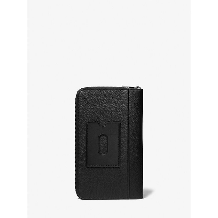 Additional view 2 of Portefeuille de voyage Hudson en cuir grainé - Noir