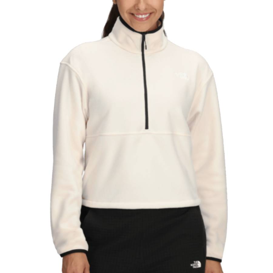 Additional view 1 of Veste Courte Zippée 1/2 Glacier Fleece - Femmes - Dune Blanche - Petit
