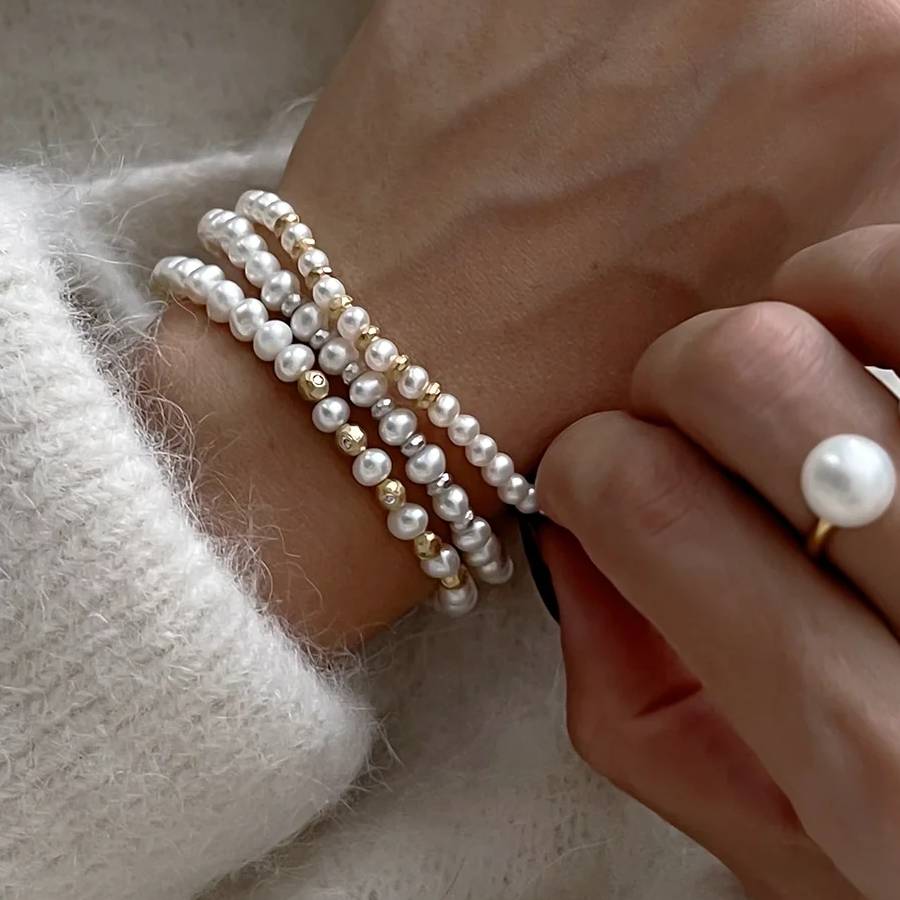Additional view 1 of Bracelet Celeste - Argent Plaqué Or Jaune