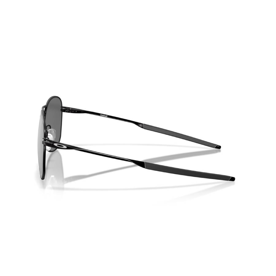 Additional view 1 of Lunettes de soleil ovales polarisées Contrail - Hommes - Noir satiné