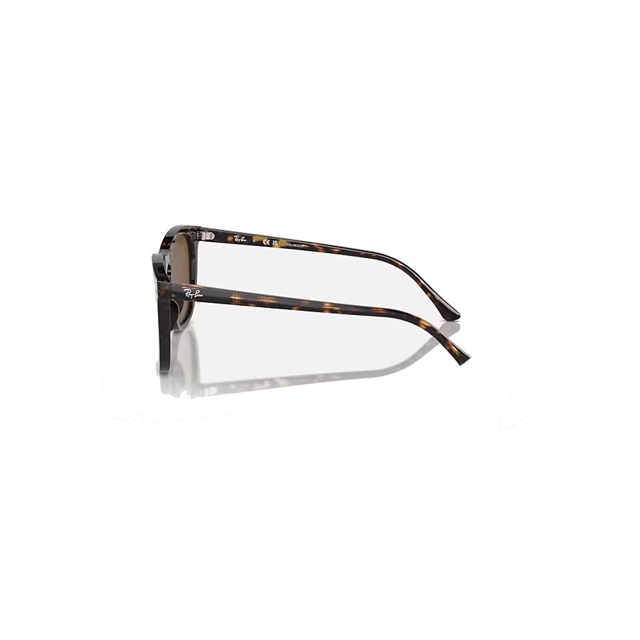 Additional view 2 of Lunettes de soleil carrées - Unisexe - Havane