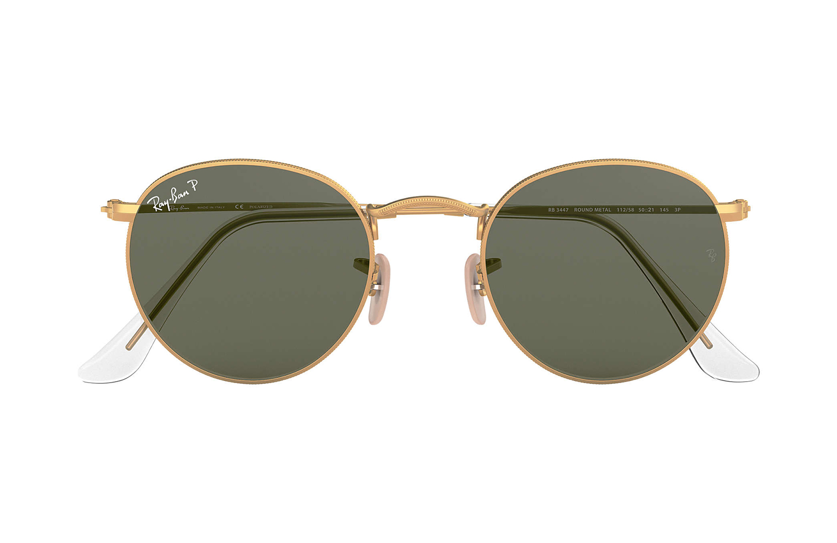 Additional view 2 of Lunettes de soleil polarisés Round Metal - Unisex - Doré mat 