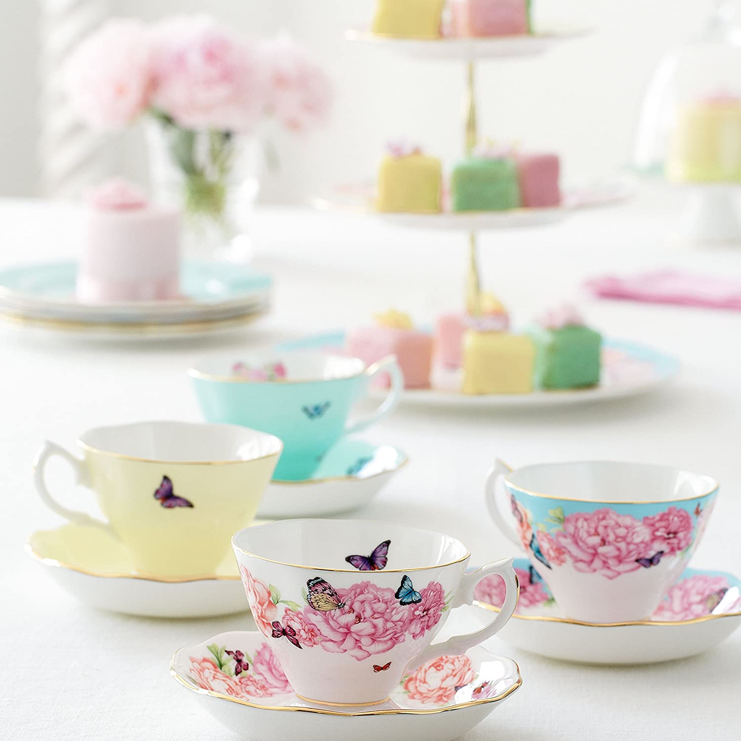 Additional view 3 of Tasse à thé et soucoupe Miranda Kerr - Ensemble de 4
