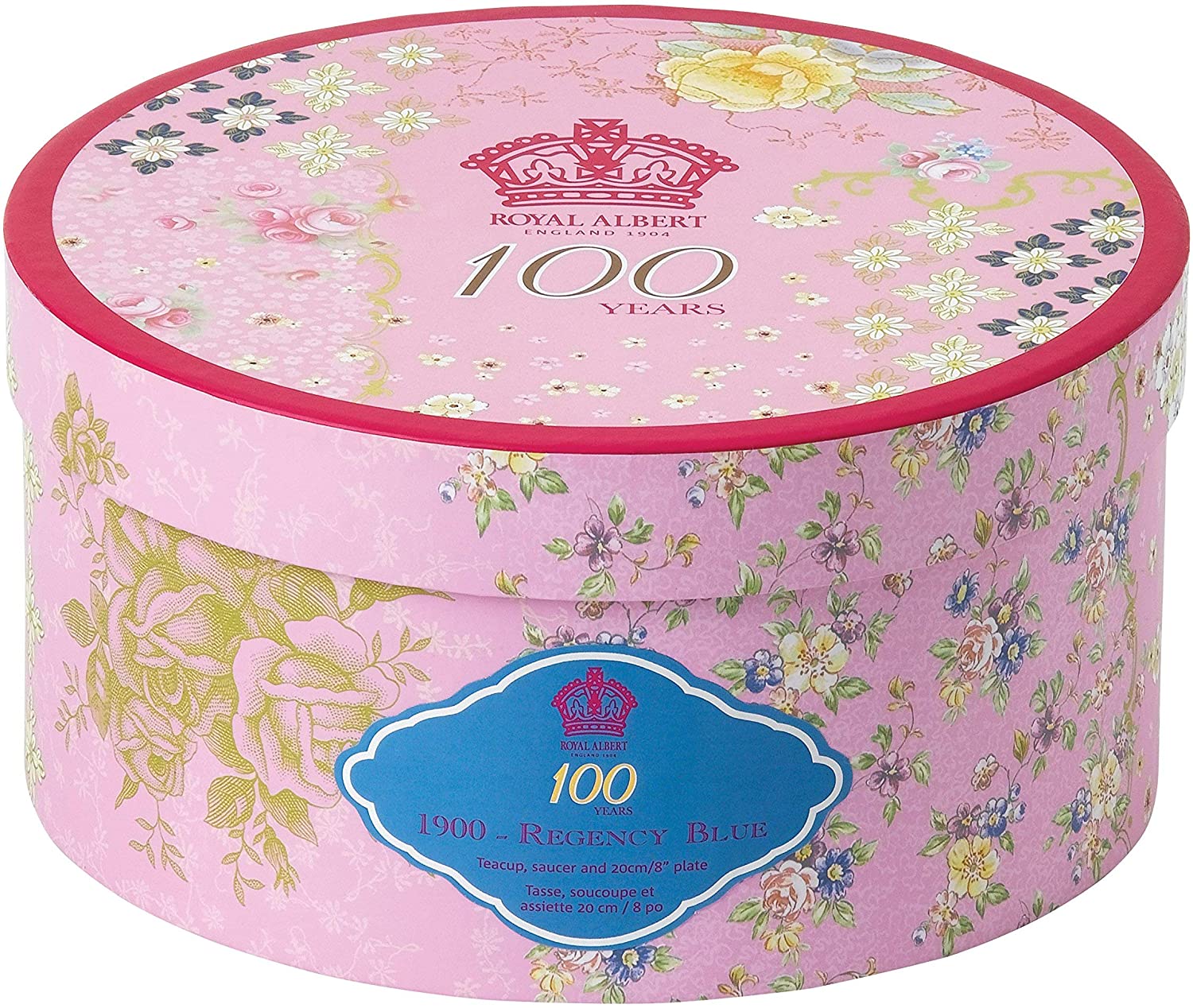 Additional view 1 of Service à thé 3 pièces 100 Years of Royal Albert 1900 - Bleu Régence