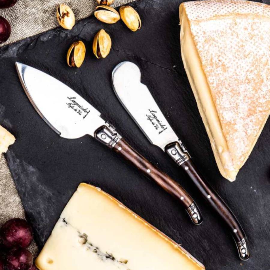 Additional view 1 of Coffret couteaux à fromage Laguiole Premium Collection - Bois foncé - 3pcs