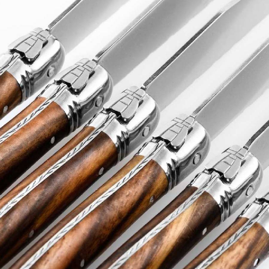 Additional view 1 of Bloc de couteaux à steak Laguiole Premium Collection – Bois foncé - 6pcs