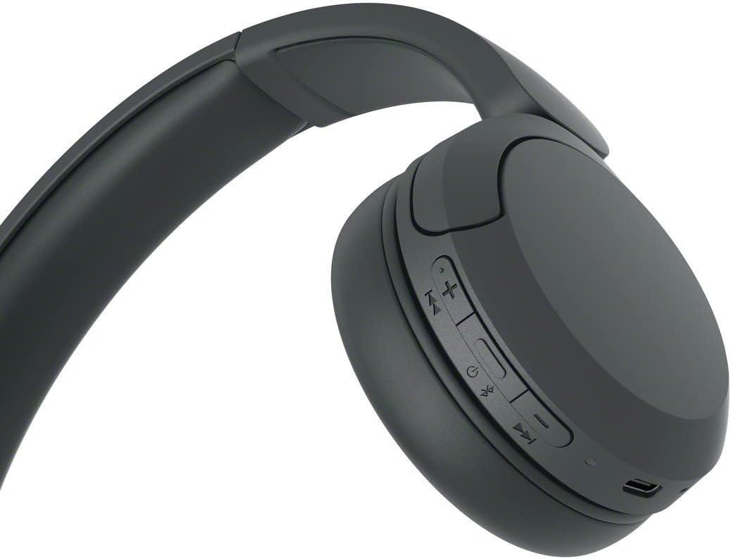 Additional view 1 of Casque d'écoute sans fil Bluetooth supra-auriculaire avec microphone - Noir