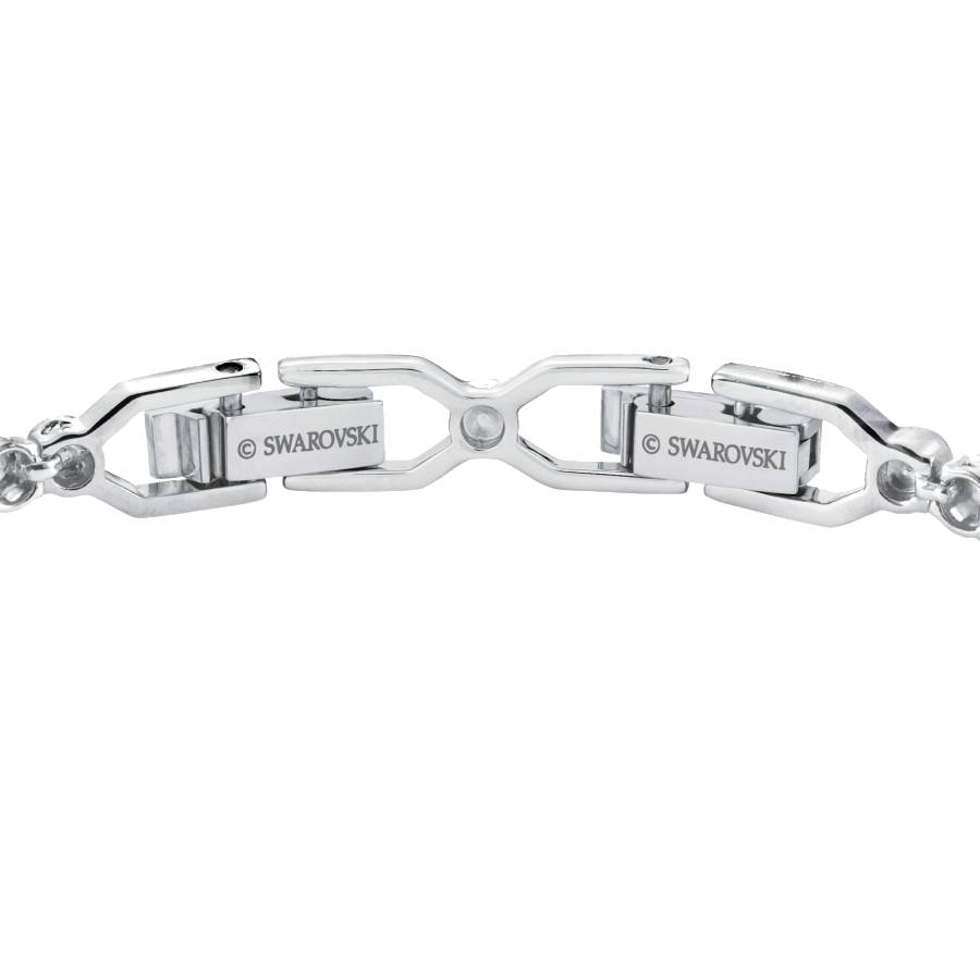 Additional view 1 of Bracelet de tennis Emily à taille ronde blanc - Plaqué rhodium