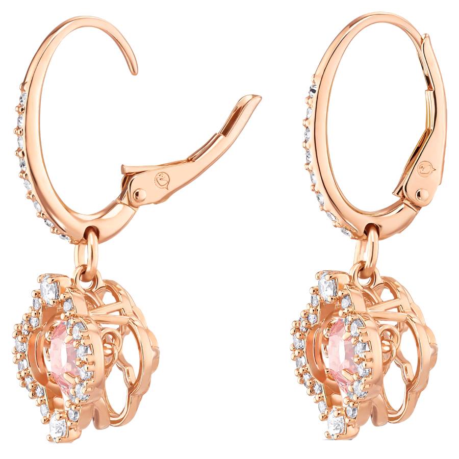 Additional view 2 of Pendants d'oreilles trèfle à quatre feuilles - Doré à l'or rose