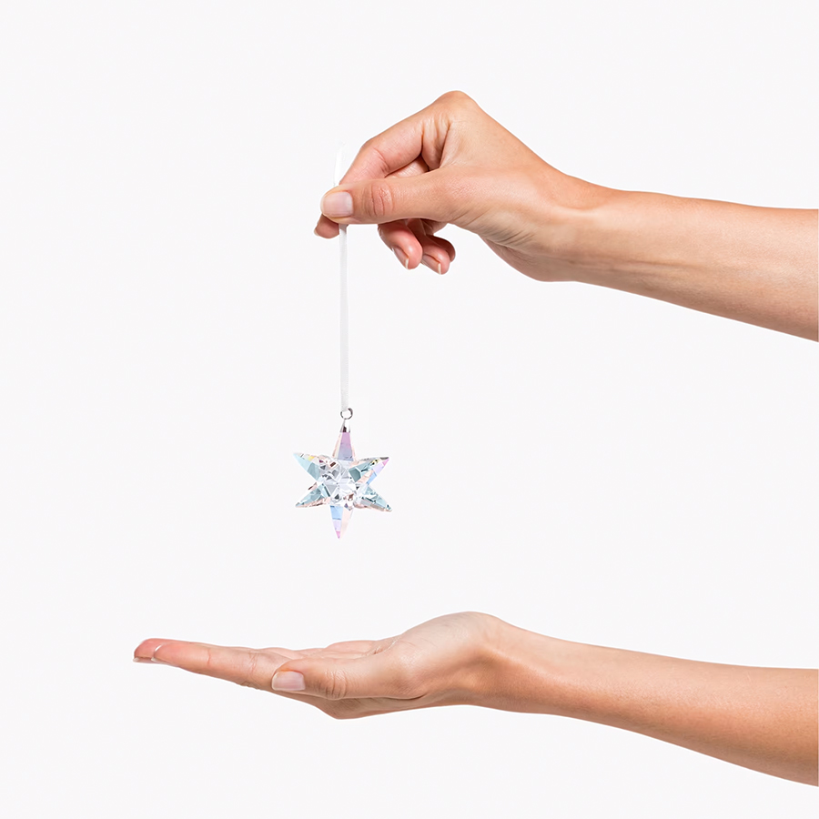 Additional view 2 of Ornement étoile shimmer - Moyen