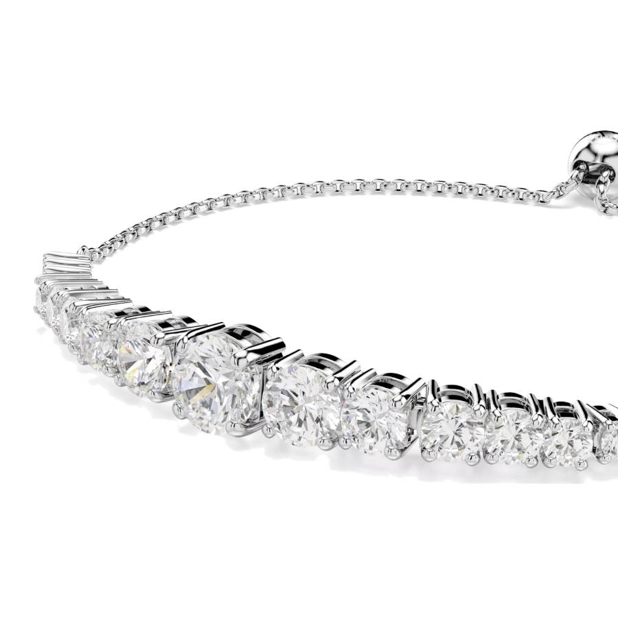 Additional view 2 of Bracelet Matrix dégradé tailles rondes - Blanc - Rhodié