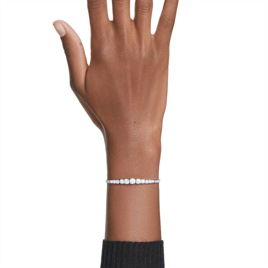Additional view 1 of Bracelet Matrix dégradé tailles rondes - Blanc - Rhodié