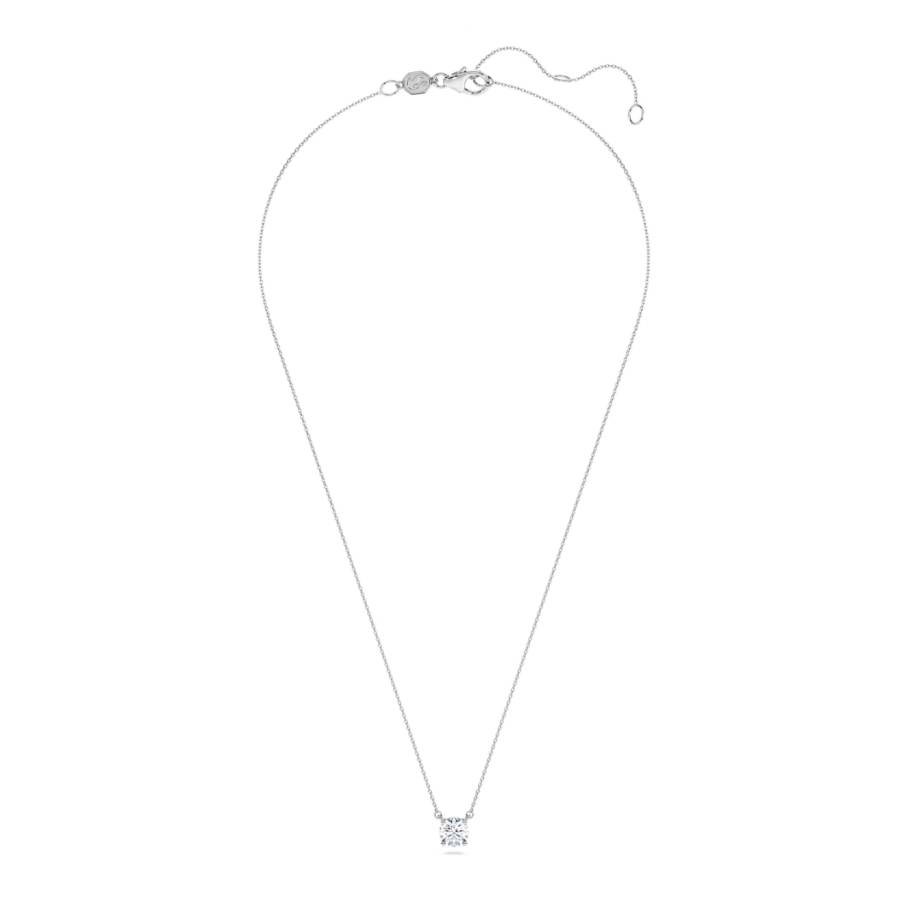 Additional view 1 of Pendentif solitaire Eternity, Diamants créés en laboratoire 1 ct tw, Forme ronde, Or blanc 14 carats
