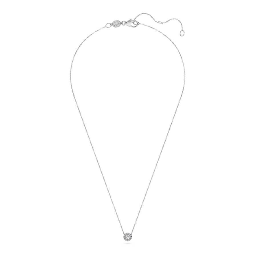 Additional view 1 of Eternity halo solitaire pendant, Lab-grown diamonds 0.23 ct tw, Round shape, Sterling silver