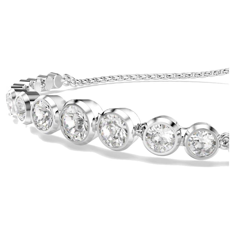 Additional view 1 of Bracelet de tennis Imber - Blanc plaqué rhodium
