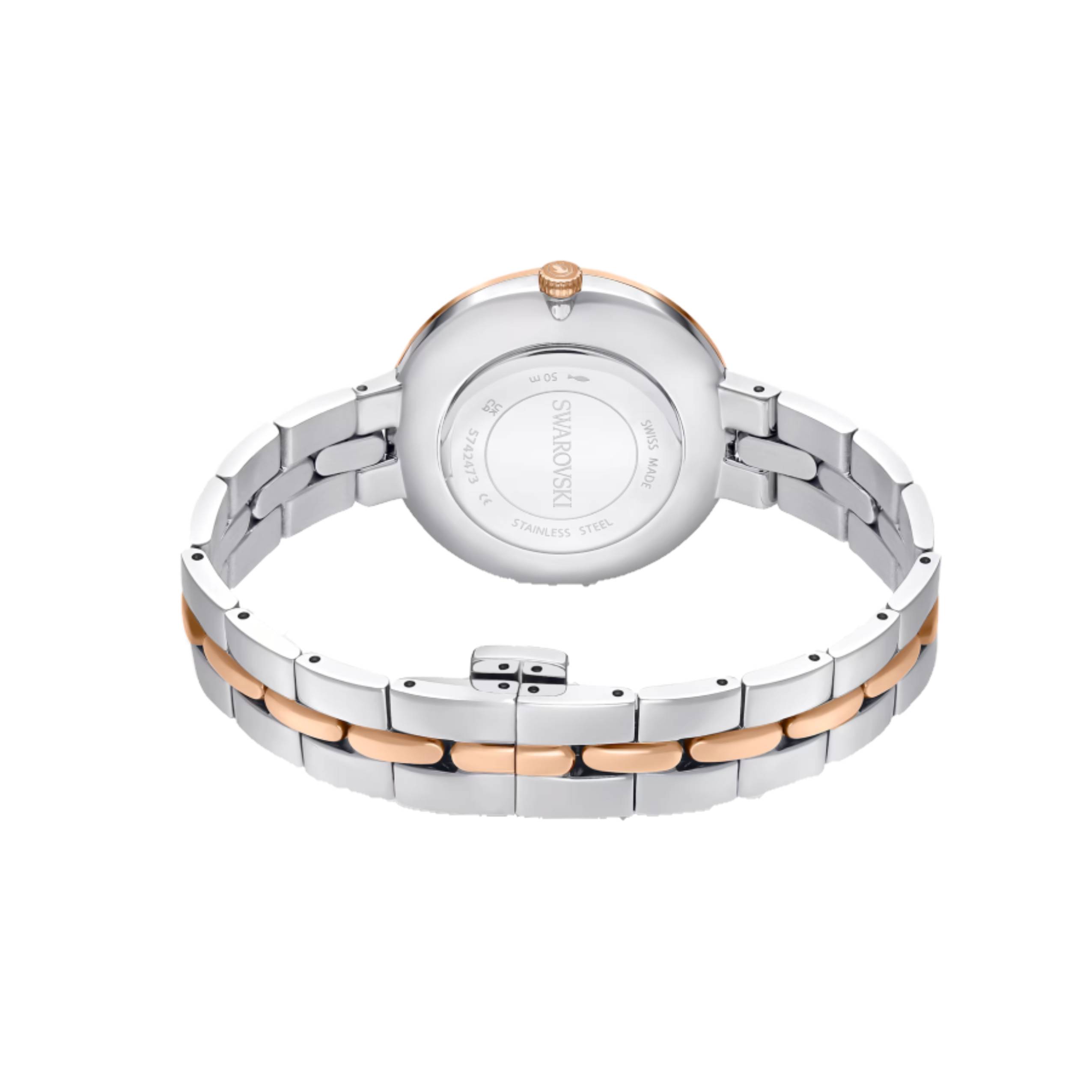 Additional view 1 of Montre Cosmopolitan Pavé Index - Femme - Argentée / Bicolore - 40mm