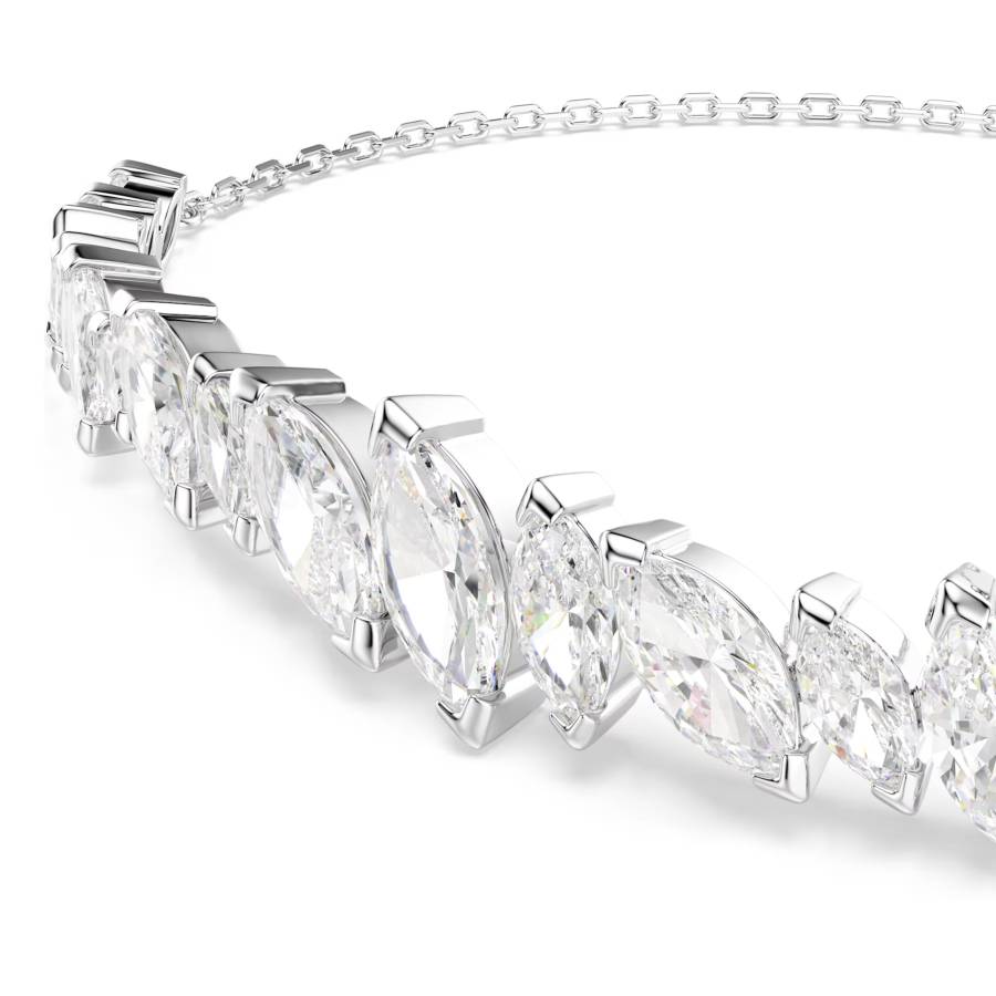 Additional view 2 of Bracelet Mesmera taille marquise - Blanc - Rhodié