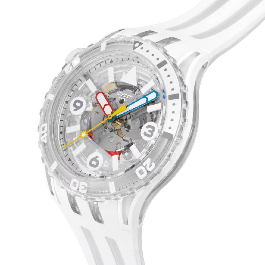 Additional view 1 of Montre Aurelia Aurita à cadran transparent - Unisexe - Blanc