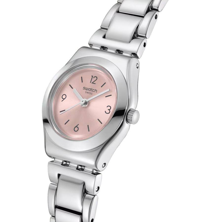 Additional view 1 of Montre Lueur rosée cadran rose vif - Femmes - Acier inoxydable - 25mm