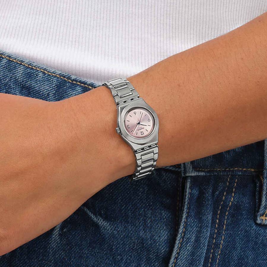 Additional view 2 of Montre Lueur rosée cadran rose vif - Femmes - Acier inoxydable - 25mm