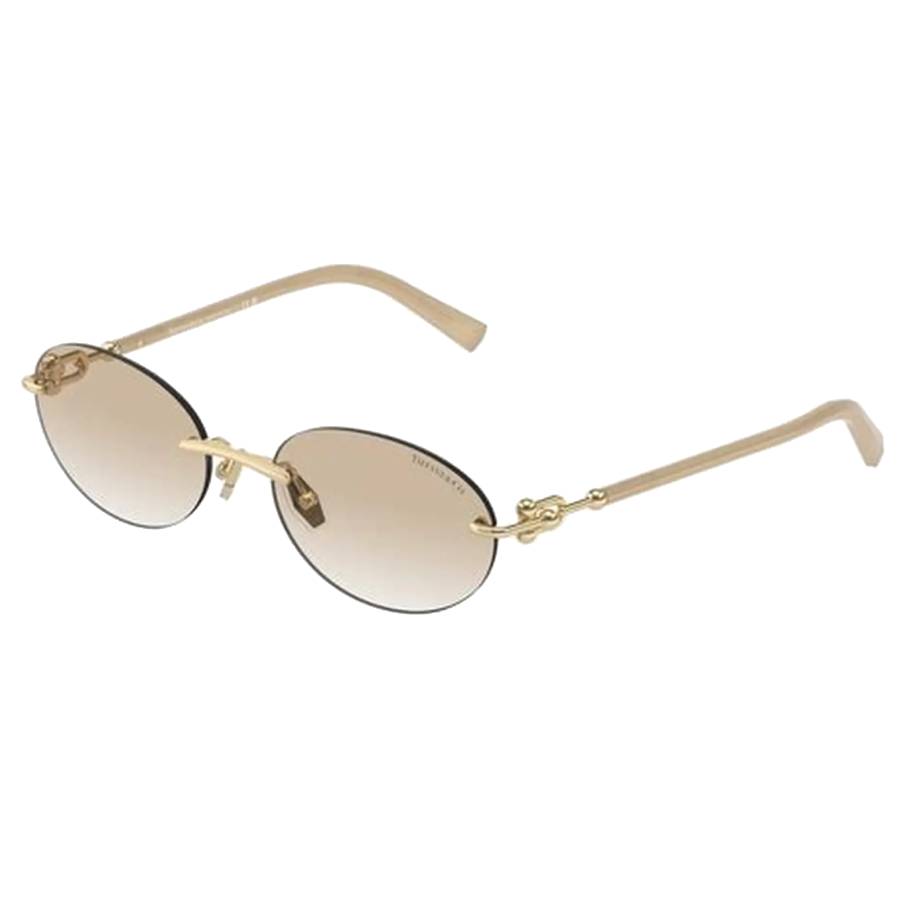 Additional view 2 of Lunettes de soleil ovales sans monture avec maillons HardWear - Femmes - Or pâle